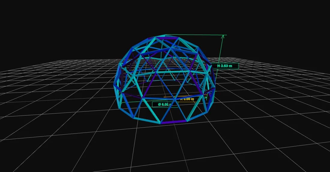 Geodesic Dome 3D Preview